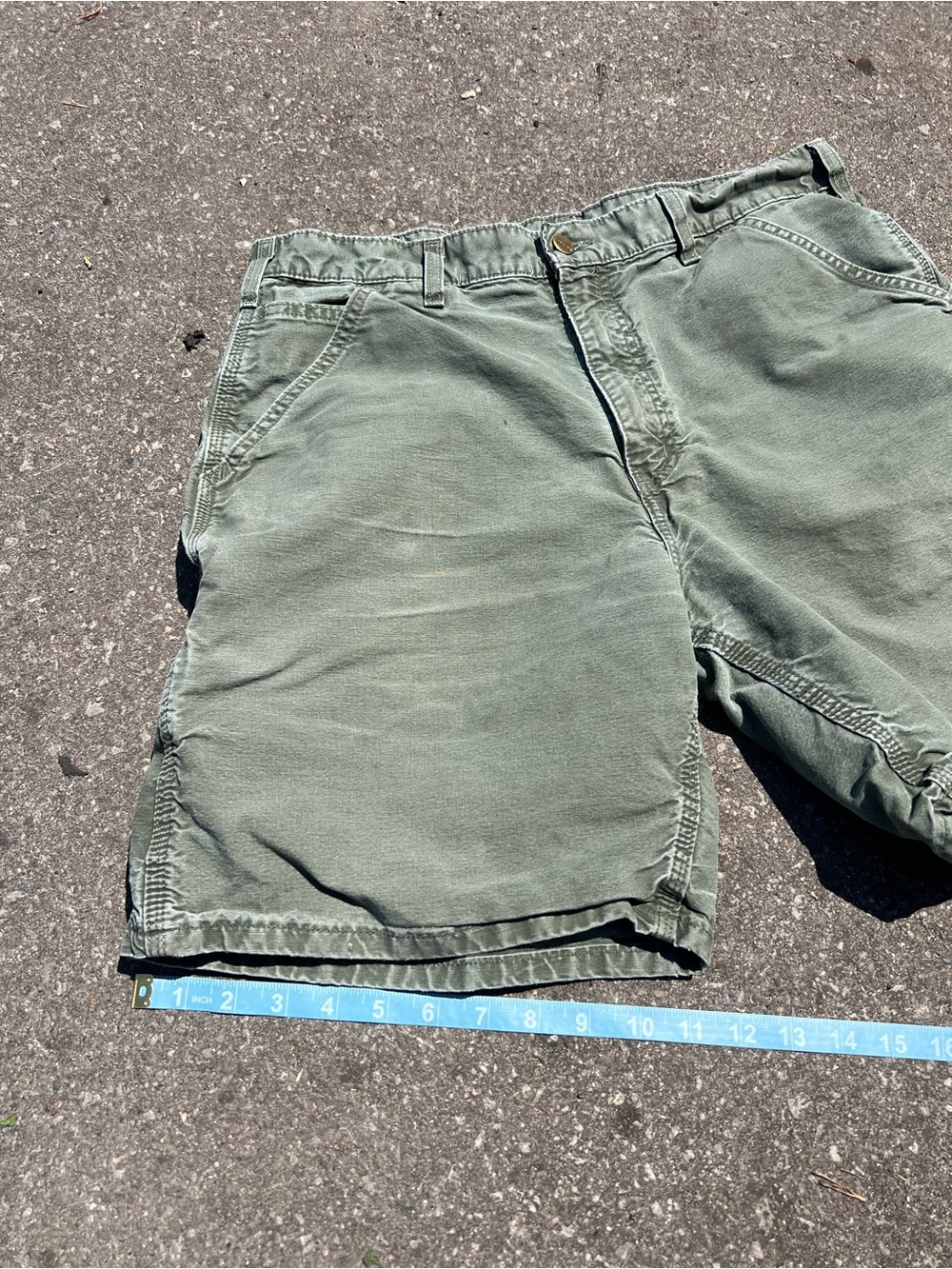 Green Carhartt Carpenter Shorts - Picture 6 of 6